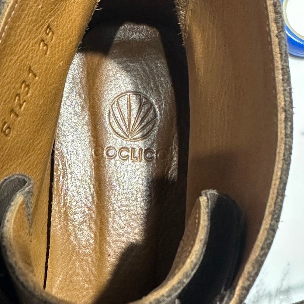 Coclico Women's Quinn Leather Brown Pointed Toe Wedge Chukka Boot, Size 39, EUC - Picture 6 of 10